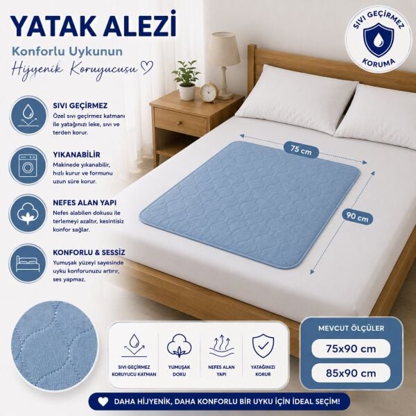 Abso Yıkanabilir ve Sıvı geçirmez Yatak Alezi