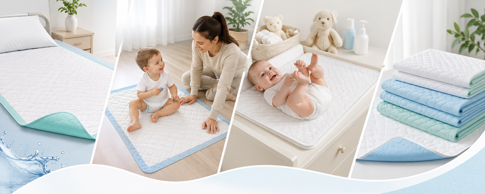 Yıkanabilir Ve Sıvı Geçirmez Bebek Alt Açma Pedleri