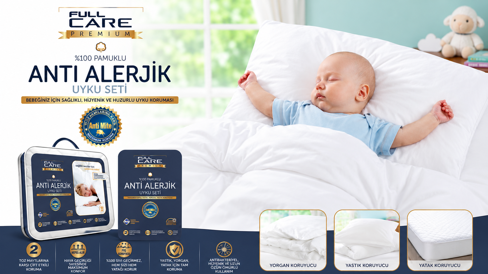Anti-Alerjik Bebek Uyku Seti